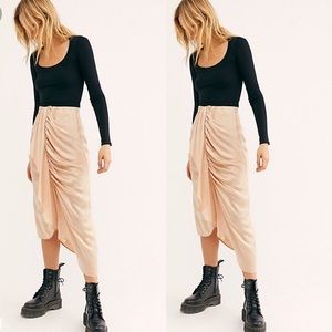 Free People Nightcap Silk Waterfall Skirt Size: S